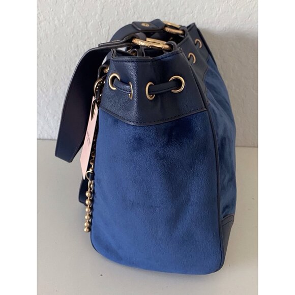 Juicy Couture The Key to Juicy Large Tote Handbag Regal Blue With Charm NEW - Picture 10 of 16